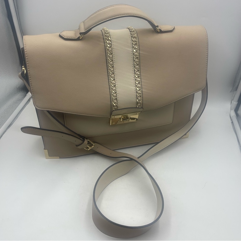 Aldo: Vegan Faux Leather Satchel Laptop / Computer or Tablet Messenger Handbag
